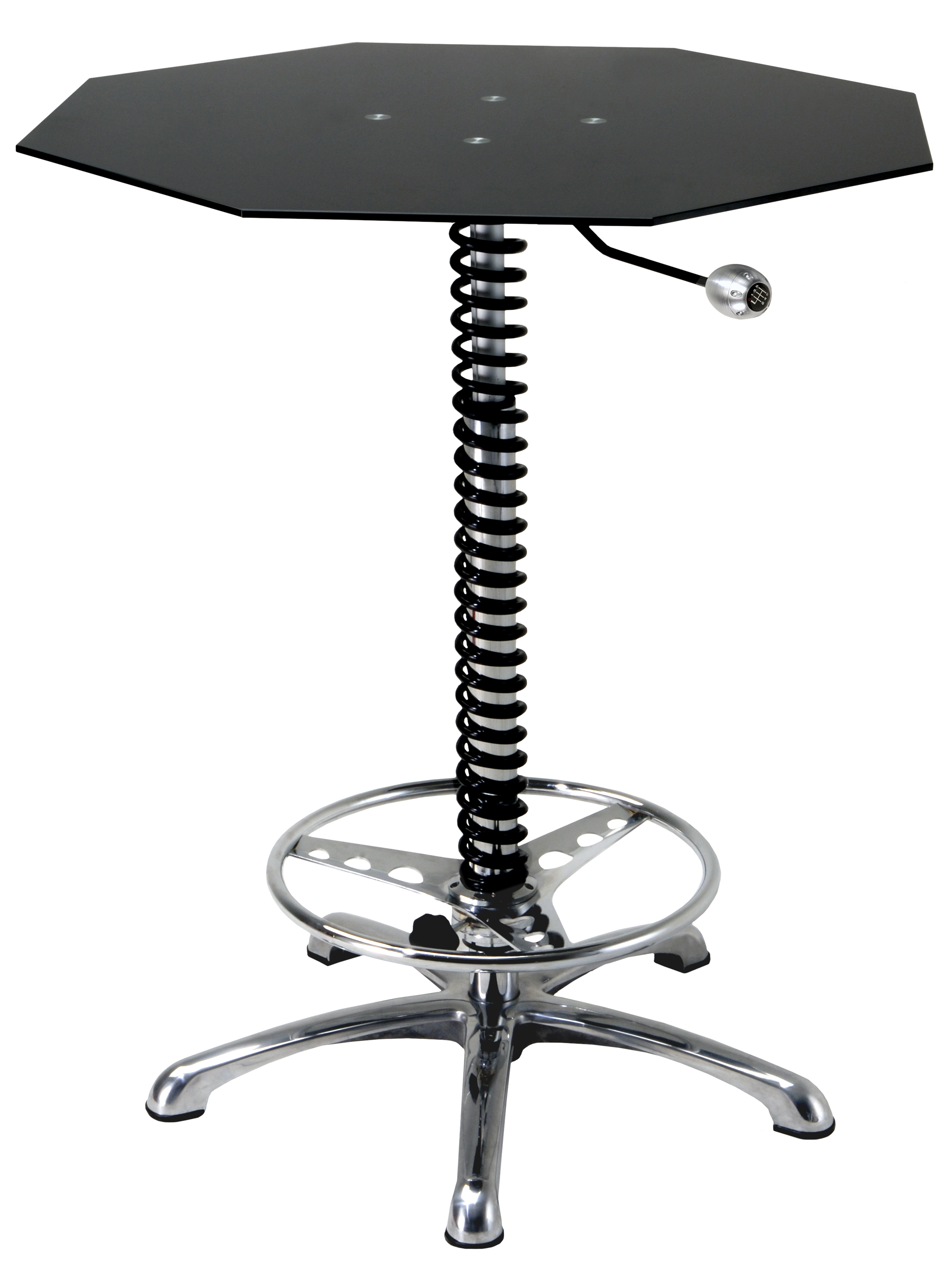 Intro-Tech Automotive, Pitstop Furniture, BT7000B Chief Table Black, Bar Table